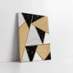 Sarı Siyah Soyut | Kanvas Tablo | Cam Tablo | Mdf Tablo | B33118