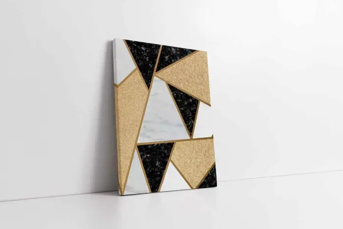 Sarı Siyah Soyut | Kanvas Tablo | Cam Tablo | Mdf Tablo | B33118 - Görsel 1