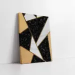 Sarı Siyah Soyut Iı | Kanvas Tablo | Cam Tablo | Mdf Tablo | B33119