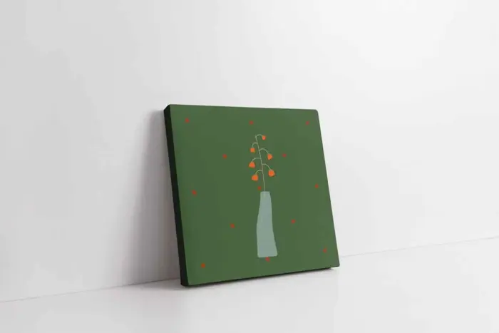 Mavi Vazoda Çiçek | Kanvas Tablo | Cam Tablo | Mdf Tablo | B33129 - Görsel 1