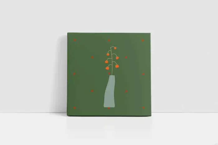 Mavi Vazoda Çiçek | Kanvas Tablo | Cam Tablo | Mdf Tablo | B33129 - Görsel 2