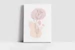 Line Art Çiçek Vı | Kanvas Tablo | Cam Tablo | Mdf Tablo | B33132 - Görsel 2