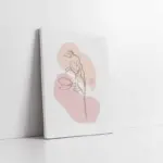 Line Art Çiçek Vıı | Kanvas Tablo | Cam Tablo | Mdf Tablo | B33133