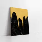 Sarı Siyah Soyut | Kanvas Tablo | Cam Tablo | Mdf Tablo | B33134