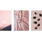 Manzara Kadın Ve Taşlar Üçlü Kanvas Tablo | Cam Tablo | Mdf Tablo Seti | B33137