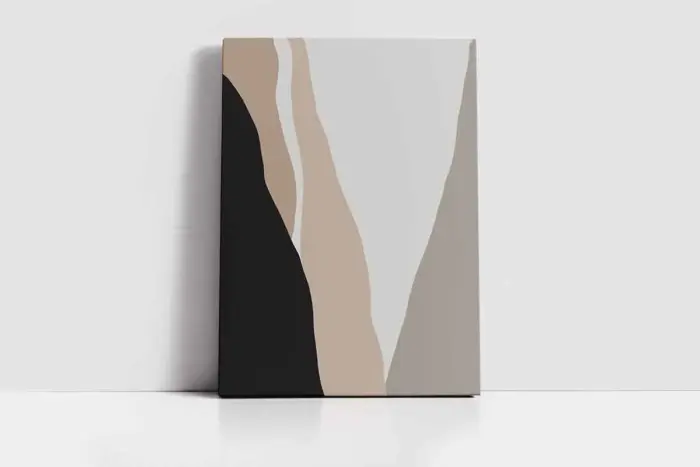 Minimalist Soyut Üçlü Kanvas Tablo | Cam Tablo | Mdf Tablo Seti | B33177 - Görsel 2