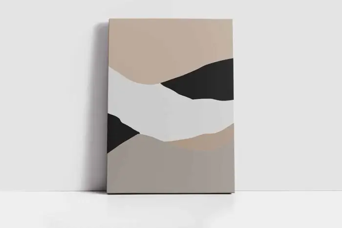 Minimalist Soyut Üçlü Kanvas Tablo | Cam Tablo | Mdf Tablo Seti | B33177 - Görsel 3