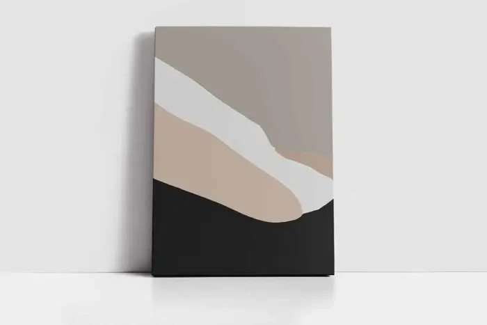 Minimalist Soyut Üçlü Kanvas Tablo | Cam Tablo | Mdf Tablo Seti | B33177 - Görsel 4