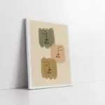 Line Art Yüzler | Kanvas Tablo | Cam Tablo | Mdf Tablo | B33184