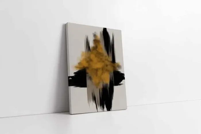 Siyah Hardal Modern | Kanvas Tablo | Cam Tablo | Mdf Tablo | B33187 - Görsel 1