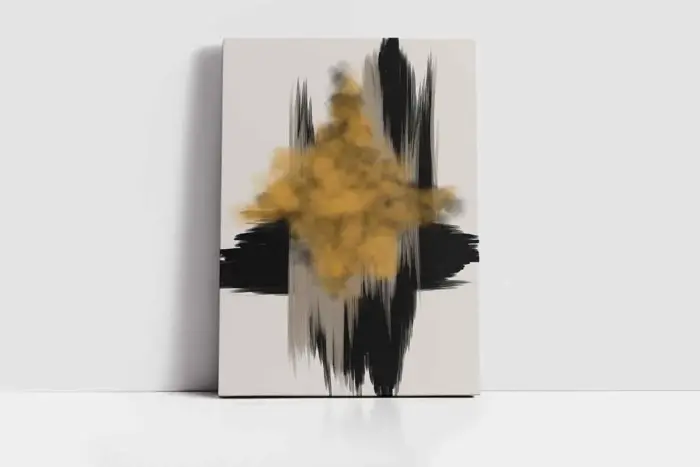 Siyah Hardal Modern | Kanvas Tablo | Cam Tablo | Mdf Tablo | B33187 - Görsel 2