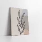 Line Art Yaprak | Kanvas Tablo | Cam Tablo | Mdf Tablo | B33189