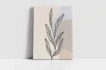 Line Art Yaprak | Kanvas Tablo | Cam Tablo | Mdf Tablo | B33189 - Görsel 2