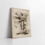 Melek Heykeli Çizim | Kanvas Tablo | Cam Tablo | Mdf Tablo | B33195