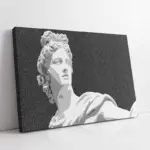 Modern Siyah Beyaz Heykel | Kanvas Tablo | Cam Tablo | Mdf Tablo | B33196