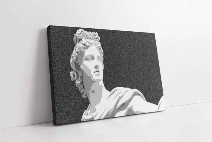 Modern Siyah Beyaz Heykel | Kanvas Tablo | Cam Tablo | Mdf Tablo | B33196 - Görsel 1