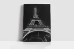 Siyah Beyaz Eyfel Kulesi | Kanvas Tablo | Cam Tablo | Mdf Tablo | B33200 - Görsel 2