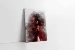 Sulu Boya Kırmızı Elbiseli Kadın | Kanvas Tablo | Cam Tablo | Mdf Tablo | B33202