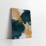 Soyut Yeşil Turuncu | Kanvas Tablo | Cam Tablo | Mdf Tablo | B33210