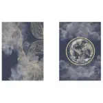 Modern Dünya Küresi İkili Kanvas Tablo | Cam Tablo | Mdf Tablo Seti | B33212