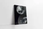Modern Lacivert Gümüş Ay | Kanvas Tablo | Cam Tablo | Mdf Tablo | B33218