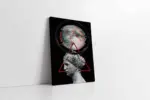 Heykel Ve Ay Modern Tasarım | Kanvas Tablo | Cam Tablo | Mdf Tablo | B33221