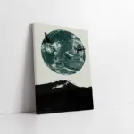 Yeşil Gezegen Ve Kuşlar | Kanvas Tablo | Cam Tablo | Mdf Tablo | B33229