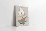 Minimal Gemi Ve Deniz | Kanvas Tablo | Cam Tablo | Mdf Tablo | B33236