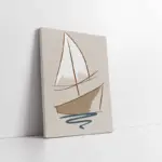 Minimal Gemi Ve Deniz | Kanvas Tablo | Cam Tablo | Mdf Tablo | B33236