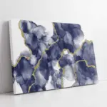 Altın Detaylı Lacivert Soyut | Kanvas Tablo | Cam Tablo | Mdf Tablo | B33238