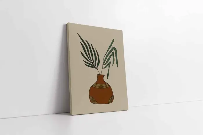 Modern Sulu Boya Çiçek | Kanvas Tablo | Cam Tablo | Mdf Tablo | B33242 - Görsel 1