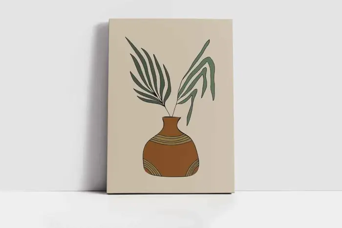 Modern Sulu Boya Çiçek | Kanvas Tablo | Cam Tablo | Mdf Tablo | B33242 - Görsel 2