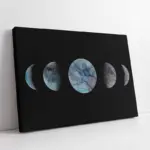 Soyut Desenli Ayın Evreleri | Kanvas Tablo | Cam Tablo | Mdf Tablo | B33245