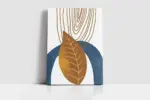 Modern Desenler Ve Yaprak İkili Kanvas Tablo | Cam Tablo | Mdf Tablo Seti | B33249 - Görsel 3