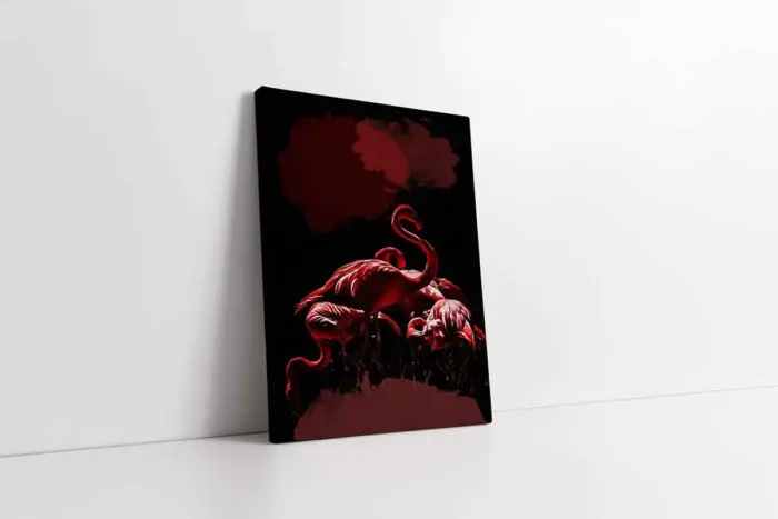 Pembe Flamingolar | Kanvas Tablo | Cam Tablo | Mdf Tablo | B33255 - Görsel 1