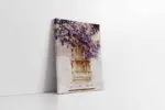 Pencere Ve Mor Çiçekler | Kanvas Tablo | Cam Tablo | Mdf Tablo | B33257