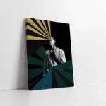 Sarı Ve Mavi Desenli İnsan Modern | Kanvas Tablo | Cam Tablo | Mdf Tablo | B33264