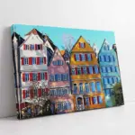 Renkli Evler | Kanvas Tablo | Cam Tablo | Mdf Tablo | B33265