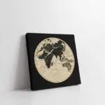 Soyut Detaylı Dünya Küre | Kanvas Tablo | Cam Tablo | Mdf Tablo | B33272