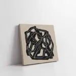 Siyah Krem Soyut | Kanvas Tablo | Cam Tablo | Mdf Tablo | B33273