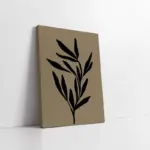 Siyah Krem Bitki | Kanvas Tablo | Cam Tablo | Mdf Tablo | B33275