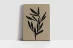Siyah Krem Bitki | Kanvas Tablo | Cam Tablo | Mdf Tablo | B33275 - Görsel 2