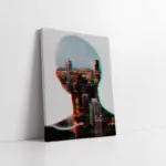 Kadın Ve Şehir | Kanvas Tablo | Cam Tablo | Mdf Tablo | B33279