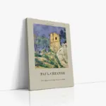 Paul Cezanne Manzara Eserleri Üçlü Kanvas Tablo | Cam Tablo | Mdf Tablo Seti | B33364