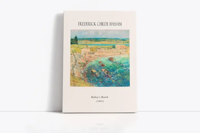 Frederick Childe Hassam Manzara Eserleri Üçlü Kanvas Tablo | Cam Tablo | Mdf Tablo Seti | B33368 - Görsel 6