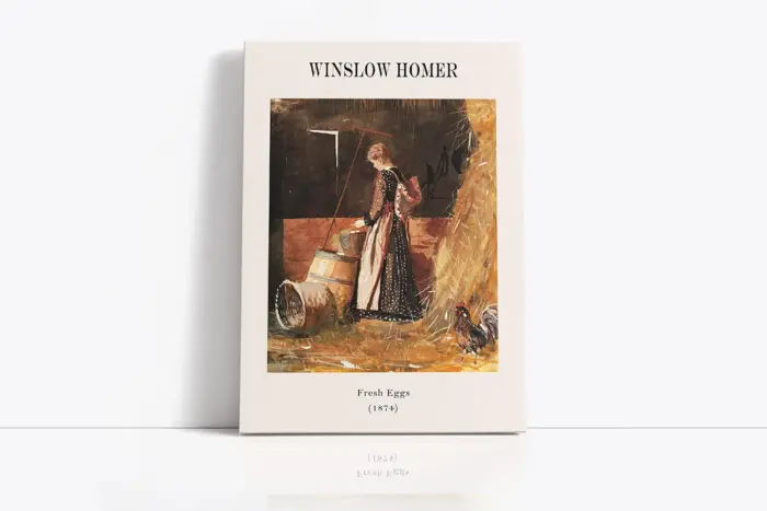 Winslow Homer Çiftlik Kızları Üçlü Kanvas Tablo | Cam Tablo | Mdf Tablo Seti | B33369 - Görsel 2