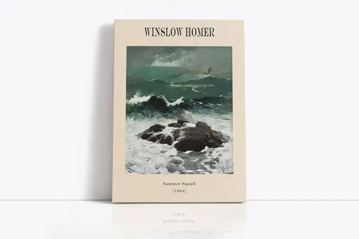 Winslow Homer Deniz Temalı İkili Kanvas Tablo | Cam Tablo | Mdf Tablo Seti | B33370 - Görsel 2