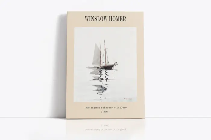Winslow Homer Deniz Temalı İkili Kanvas Tablo | Cam Tablo | Mdf Tablo Seti | B33370 - Görsel 4