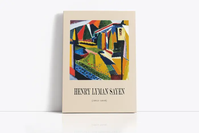 Henry Lyman Sayen Modern Manzara Eserleri Üçlü Kanvas Tablo | Cam Tablo | Mdf Tablo Seti | B33371 - Görsel 2
