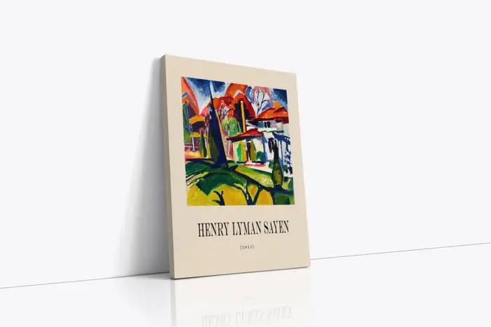 Henry Lyman Sayen Modern Manzara Eserleri Üçlü Kanvas Tablo | Cam Tablo | Mdf Tablo Seti | B33371 - Görsel 3